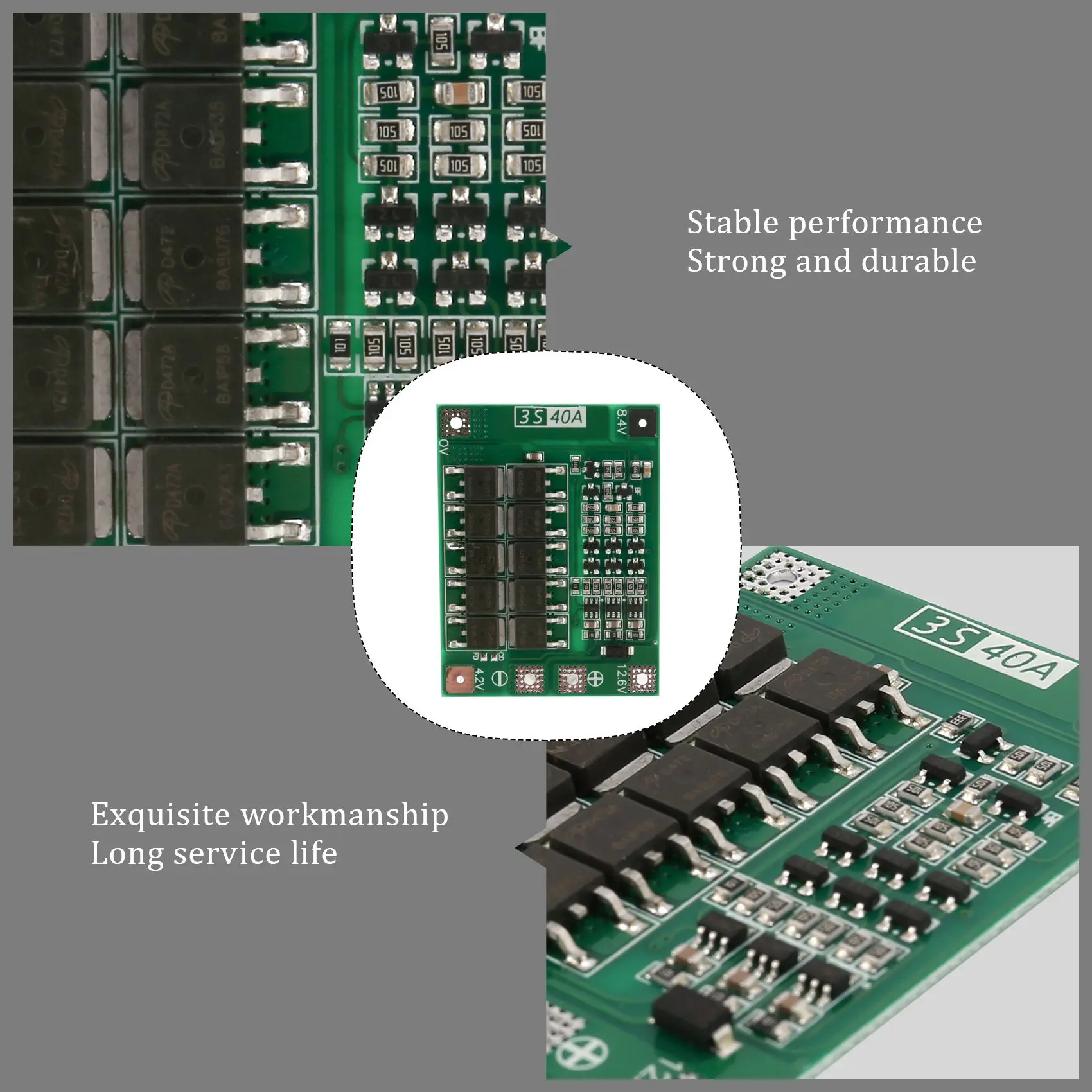 AT82-3S 40A 18650 Li- Lithium Battery Protection Board Pcb Bms For Drill Motor 11.1V 12.6V Lipo Cell Module
