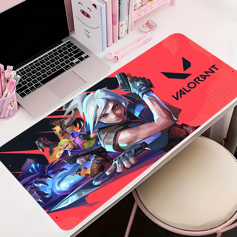 Mousepad pc acessórios de jogos armário de computador tapete estendido antiderrapante hd mouse pad anime teclado escritório v-valorant tapete de mesa