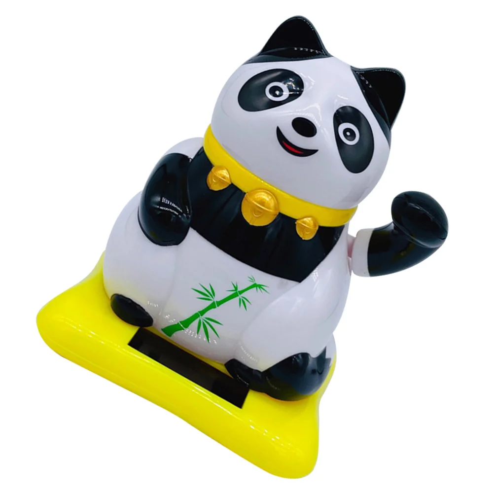 

Solar Powered Panda Bobblehead Car Dashboard Ornament Cute Dancing Animal Dashboard Decoration Car Accessories