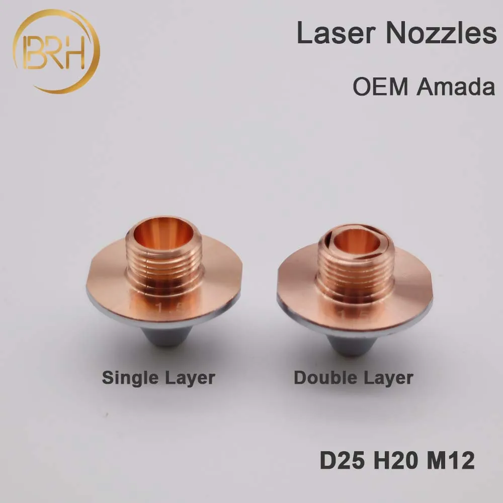 High Quality New Amada Fiber Laser Nozzles Single/Double Layer Calibe 1.0-4.0mm For Amada Laser Cutting Machines