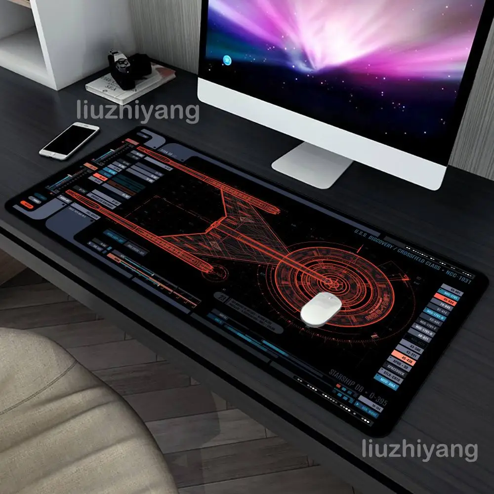 

Black and White Mouse Pad Star Trek Laptop Mouse Pad Office Mouse Pad Computer Keyboard and Mouse Pad Large-Size Gaming Desk Mat