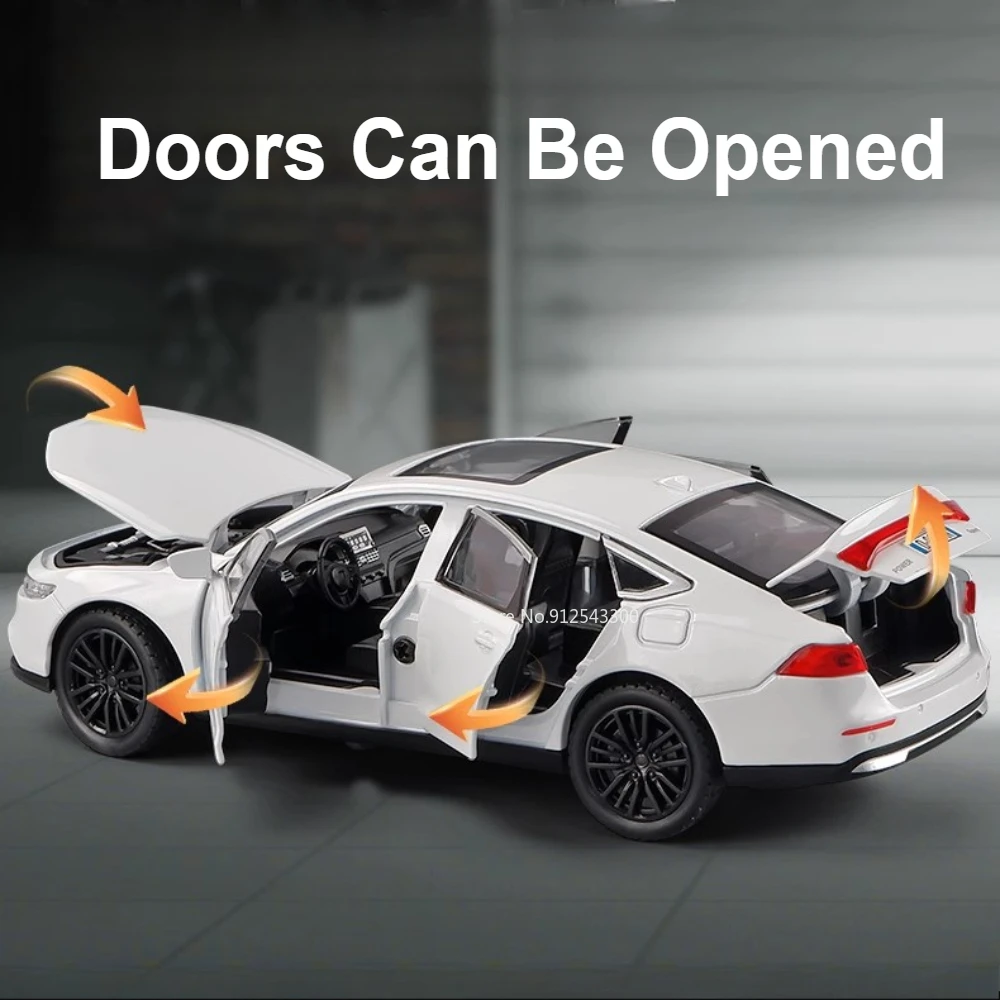 1:32 accord civic liga modelo de carro brinquedo som luz puxar para trás absorção de choque livre rodas modelos de veículos crianças presentes de natal