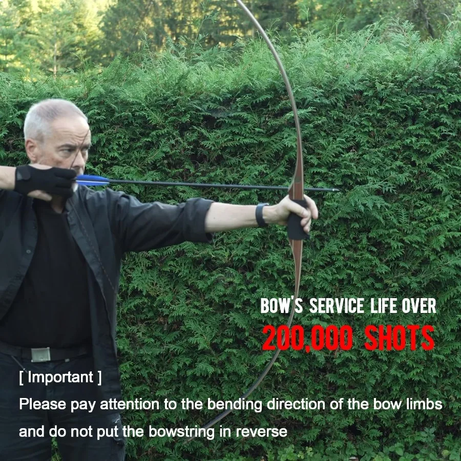 68 قوس صيد خشبي تقليدي من Royal X8 مجموعة قوس وسهام صيد مصنوعة يدويًا للبالغين والرماة التقليدية في الخارج