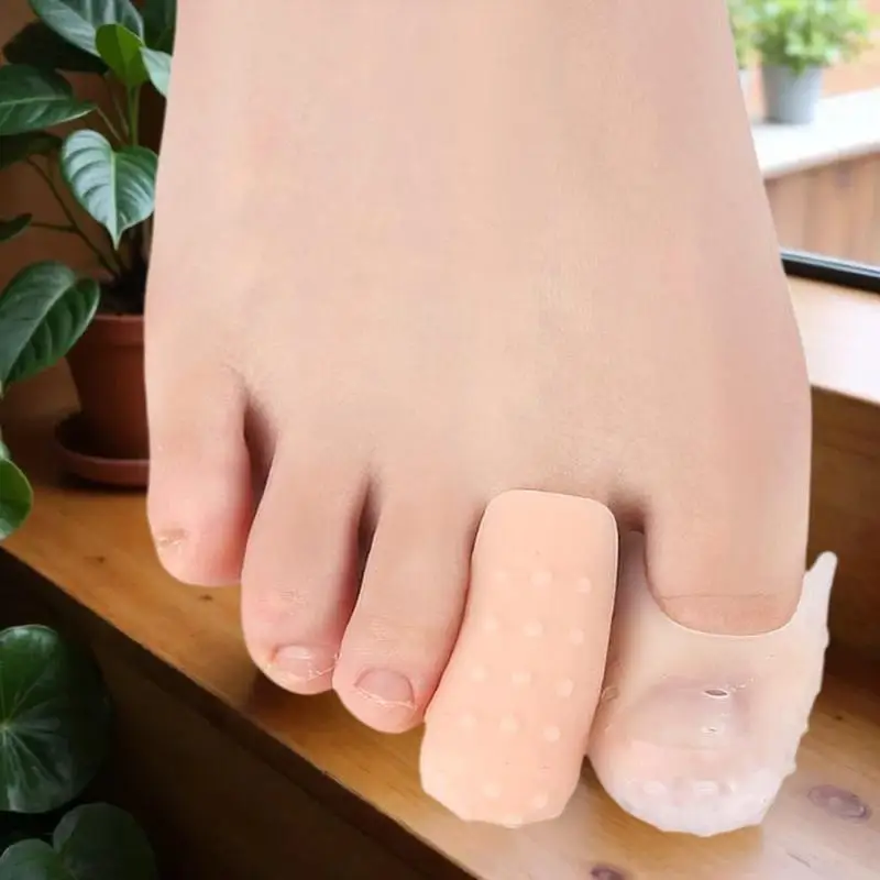 Puntera con orificio, cubierta protectora, funda para el pulgar, ampollas de maíz, alivio del dolor, tubo del dedo del pie, corrección de juanetes, cuidado de los pies, 1 P