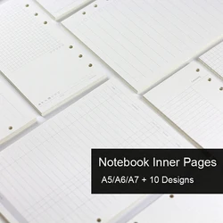 45 blätter A5 A6A7 Lose Blatt Notebook Refill Spirale Bindemittel Innere Seite Wöchentlich Monatlich Zu Tun Linie Dot Grid Innen papier Schreibwaren