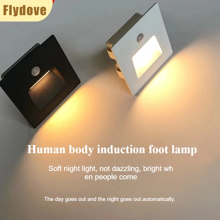 

PIR motion sensor wall light 3W LED embedded outdoor courtyard corridor stair step light waterproof IP65 night lighting