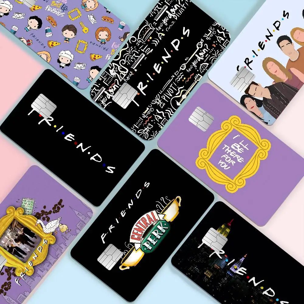 Classic F-Friends Series TV Anime Front Cover Film Sticker Skin for Credit Debit Card Small Large Chip