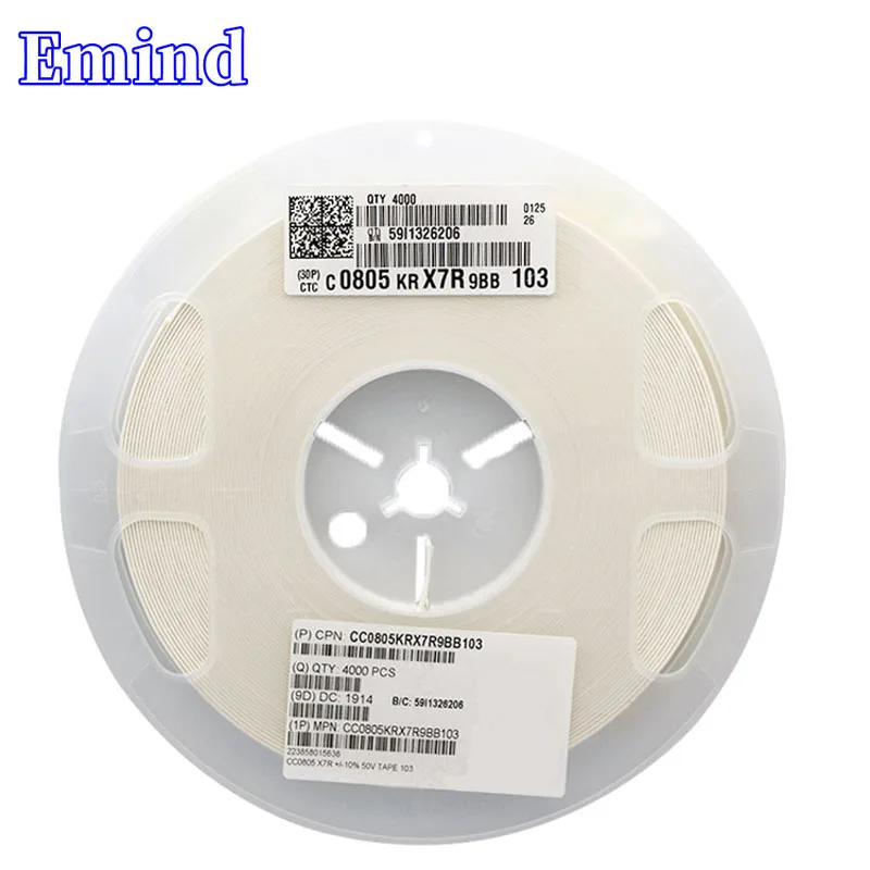 1000Pcs 0805 SMD Capacitor 1nF 102 10nF 103 0.1uF 104 1uF 105 10uF 106 30pF 200pF 820pF 33nF 47nF 0.68uF 2.2uF 3.3uF 4.7uF 6.8uF