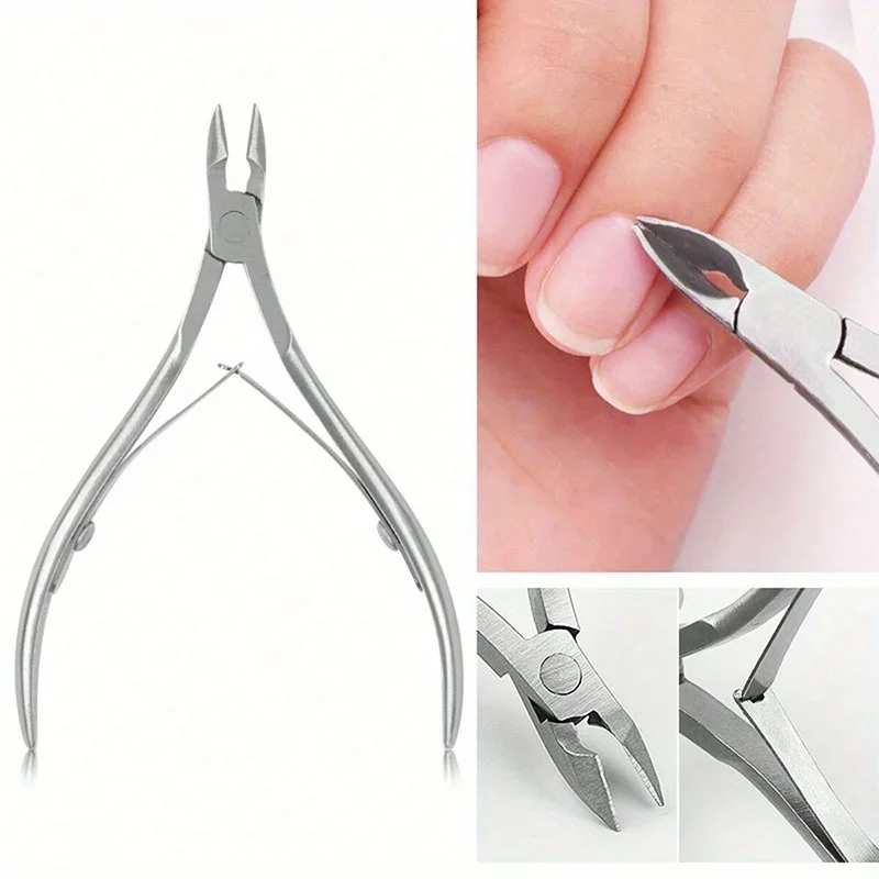 4-in1 Roestvrijstalen Nagelknipper Nagelriem Pusher Knijper Snijder Dode Huid Verwijderaar Schaar Tang Pedicure Manicure Tools