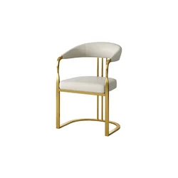 New Arm Table Dinner Chair Accent Luxury Leather Modern Luxuryer Chair Dinner Garden Stool Cadeiras Cafe Furniture