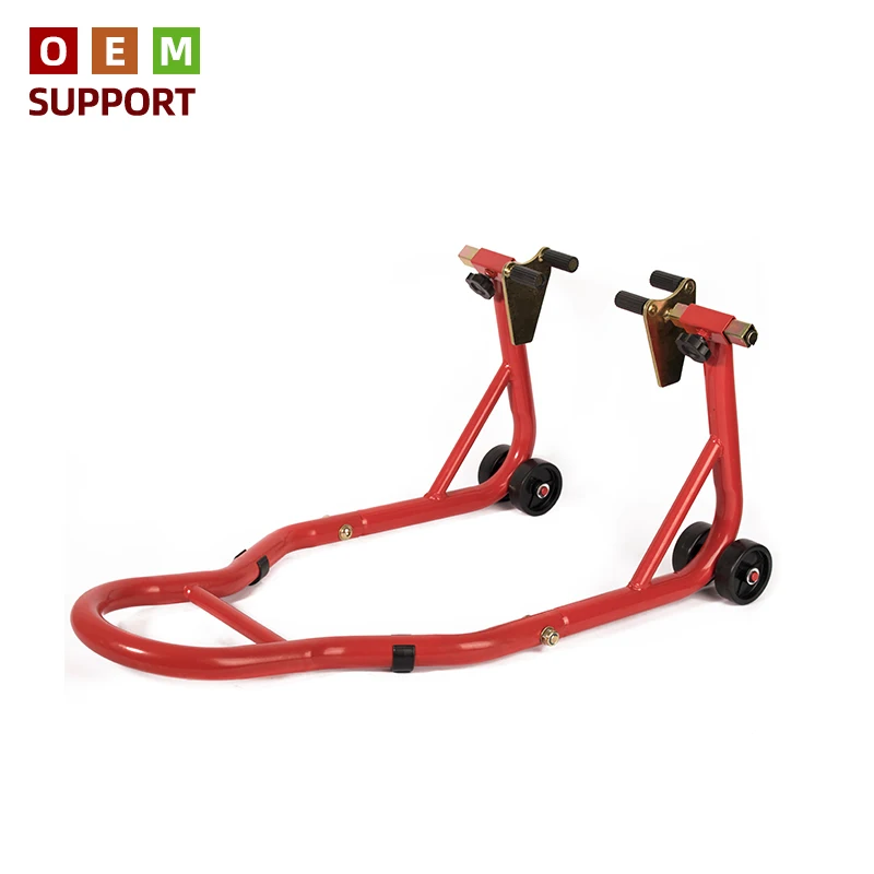 For High Quality Black Red Mobile Repair Maintenance Lifting Bracket Universal Tire Replacement Paddock Stand for Motorcycle