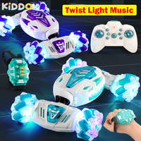 360 Rotating RC Car Drift Lights Music Toy 2.4G Remote Control Car RC Watch Hand Gesture Climbing Twist Stunt Drift Vehicle Toy