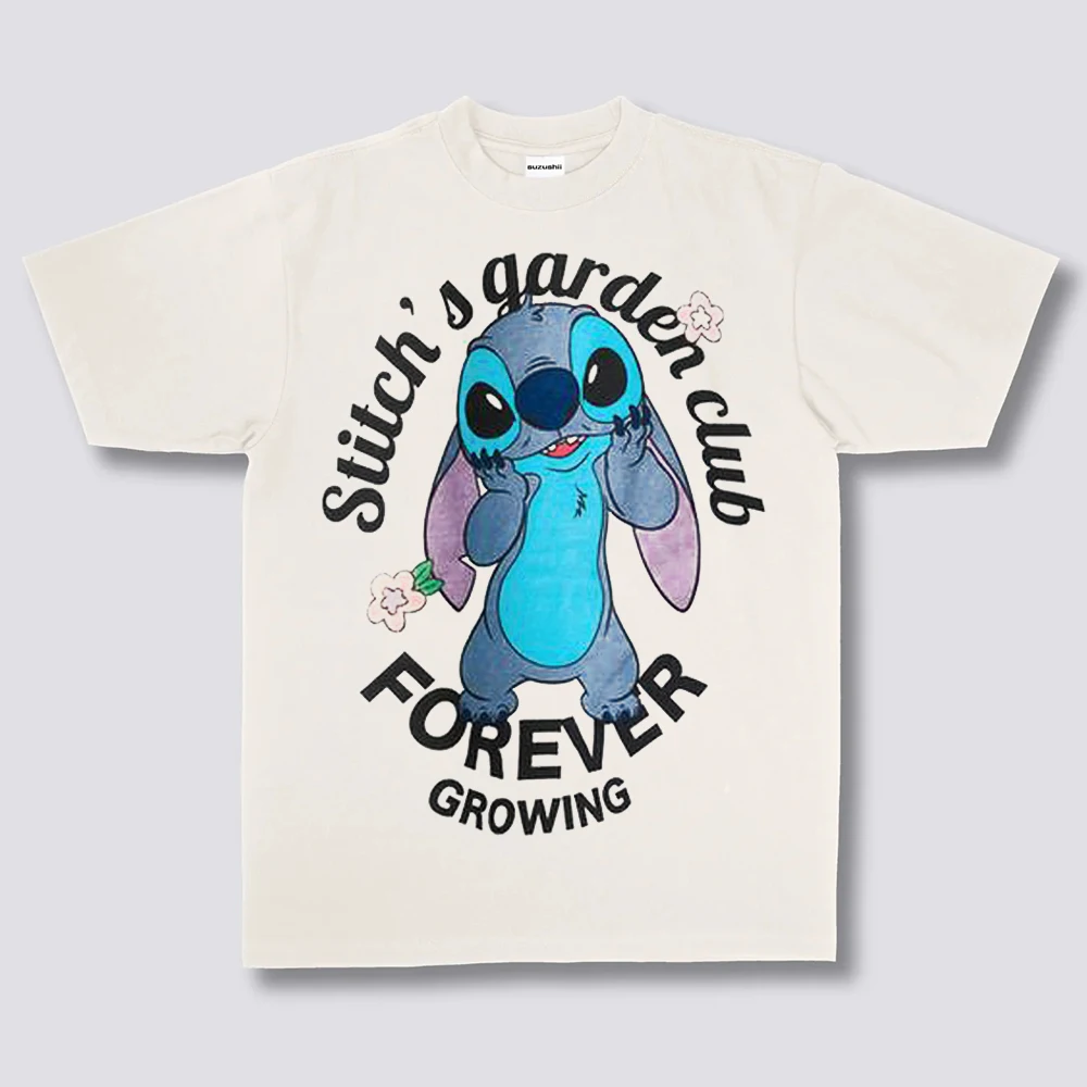 

Готическая футболка с забавным рисунком Диснея, мужская и женская футболка с рисунком Лило Стич, футболка в стиле хип-хоп, футболки, женская одежда