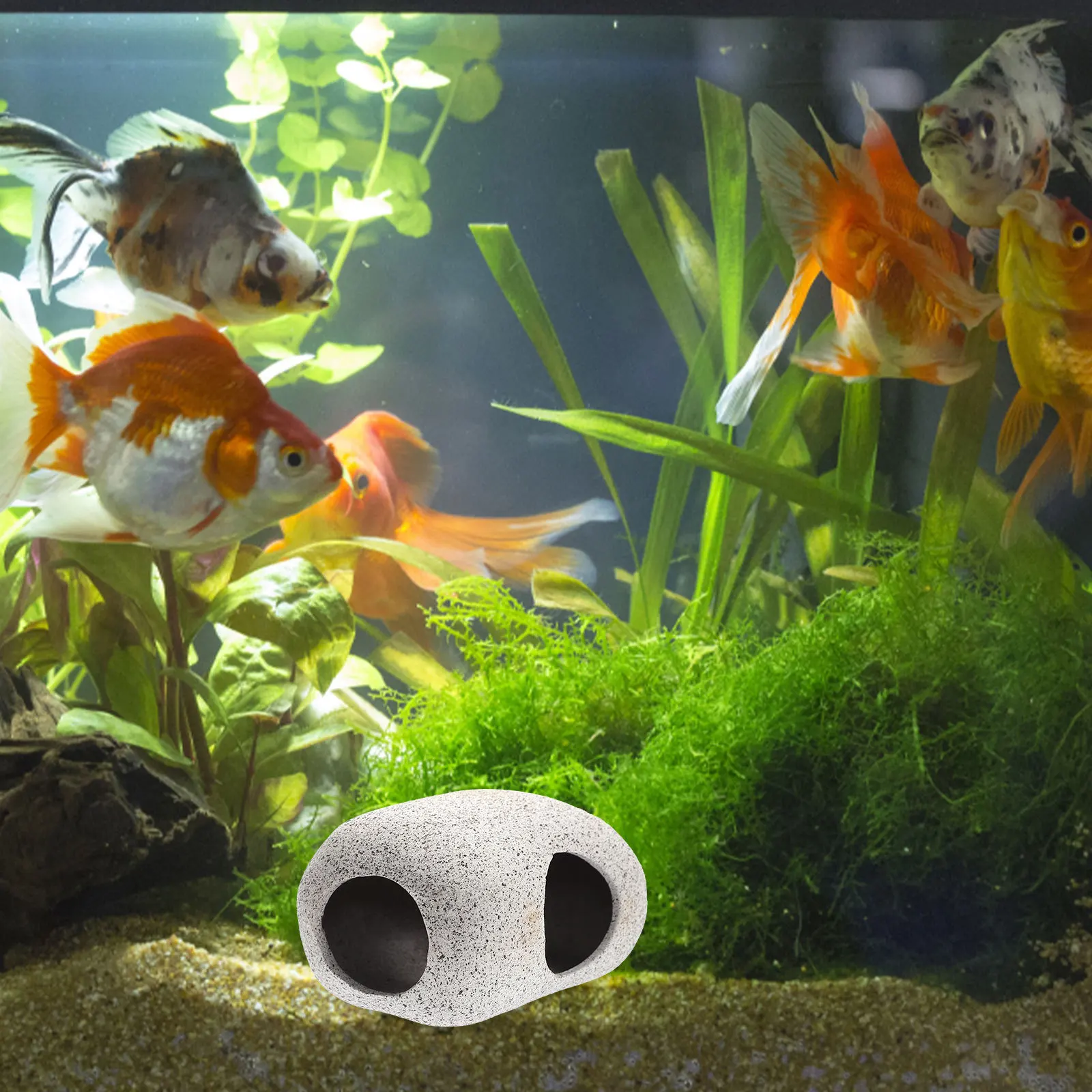 السيراميك حوض السمك كهف ديكور الأسماك الروبيان مخبأ واقعية الحرفية المناظر الطبيعية الديكور بأسعار معقولة خزان زخرفة الأسماك الكهف