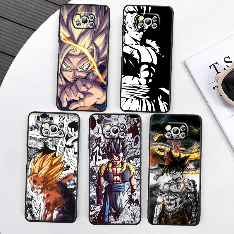 D-D-Dragons B-Balls Z Cartoon For Xiaomi Mi Poco F5 F4 F3 X6 X5 X4 X3 M6 M5 M5S M4 M3 C65 Pro GT NFC 5G Black Cover Phone Case