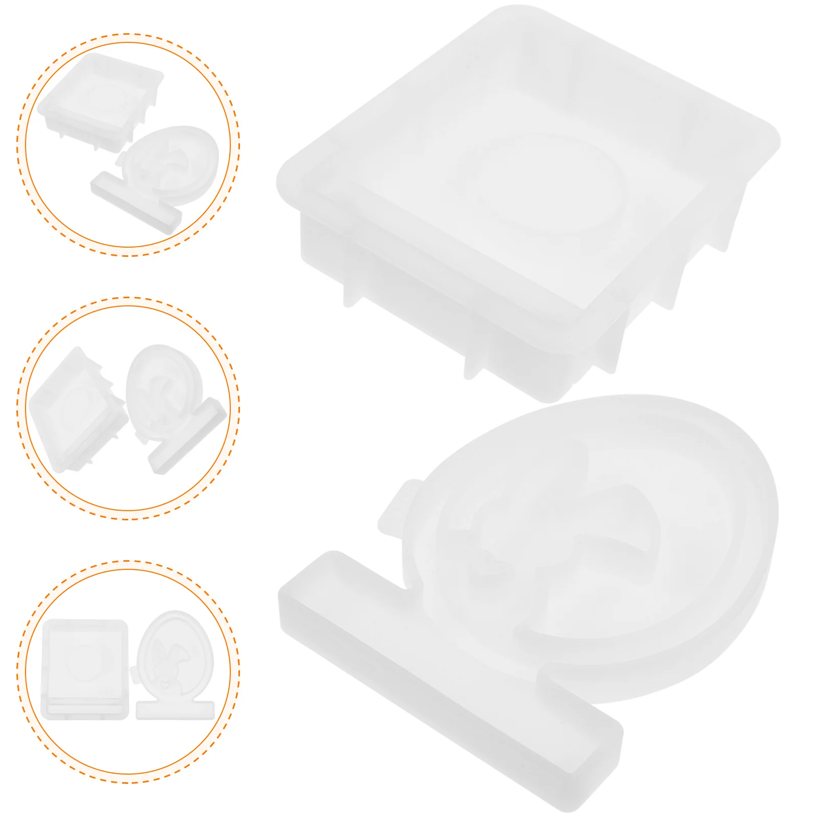 

1Set Hollow Rabbit Mold Reusable Silicone Bunny Holder Mold for Wedding Holiday Decoration Craft