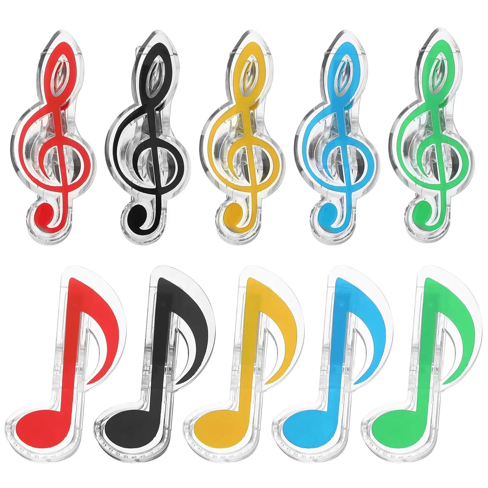 

20 Pcs Music Book Page Holder Plastic Sheet Clips Bookmark for Music Paper Lightweight Strong Durable Portable Accessories