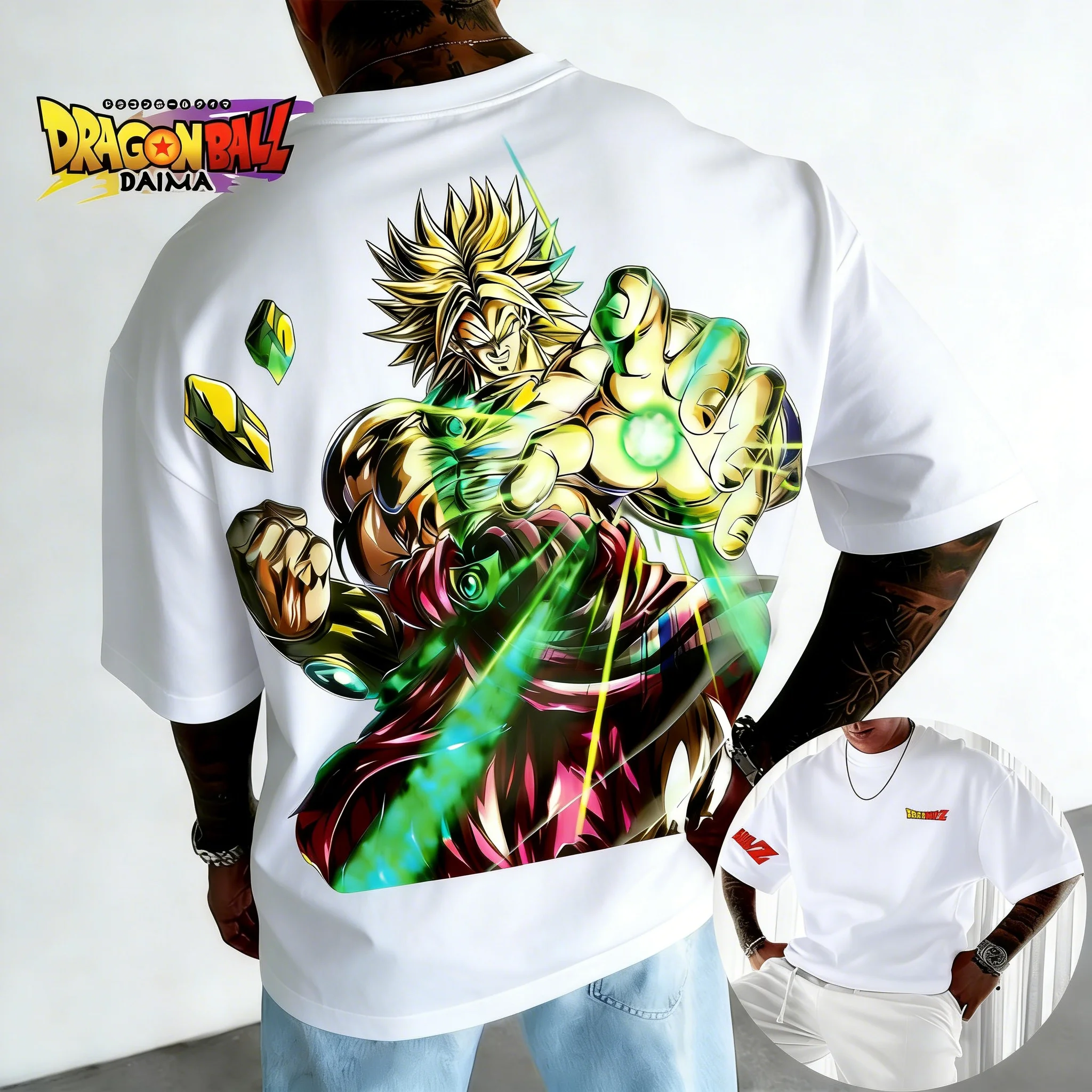 Dragon Ball Anime Baumwoll-T-Shirt 2026 Sommer Neu Broli Bedruckt Herren und Damen Street Hip Hop Locker Lässiges Kurzarm-Oberteil