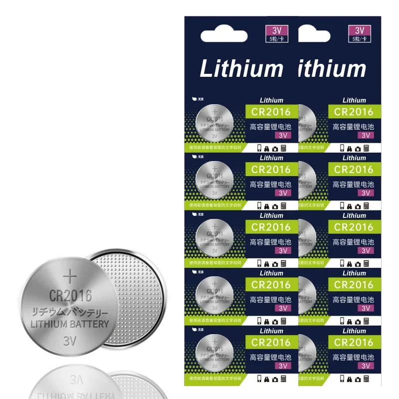CR2016 piles bouton CR2016 BR2016 DL2016 LM2016 pile bouton au Lithium 3V CR 2016 pour montre électronique
