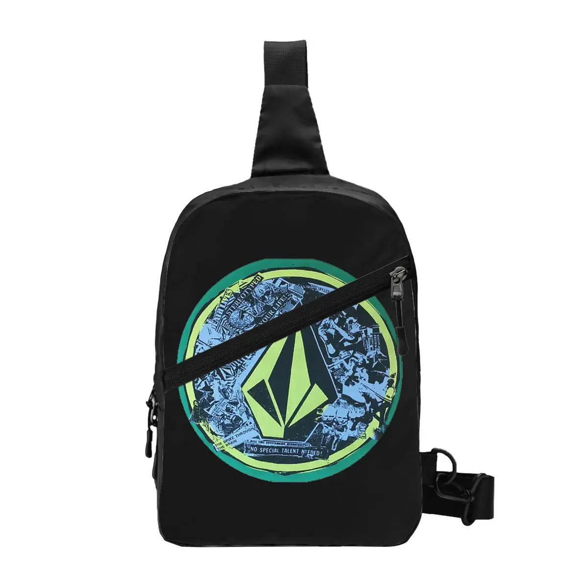 Volcom Logo Chest Bag Men Sling Crossbody Backpack Chest Bag Traveling Hiking Daypack Shoulder Bag