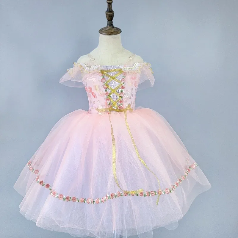 المهنية الباليه توتو فستان الفتيات الاطفال راقصة الباليه زي حفلة الباليه أزياء رقص في سن المراهقة الفتيات قاعة الرقص ملابس الباليه الاطفال #4