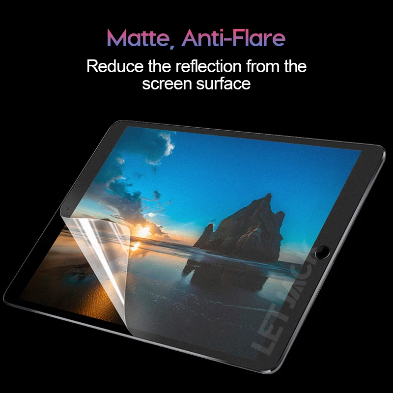 2Pcs Pet Matte Protective Soft Film For iPad Mini 6 5 4 3 Air 4 3 2 Screen Protector iPad 9 8 7 Pro 11 10.2  2021 10.5 Not Glass