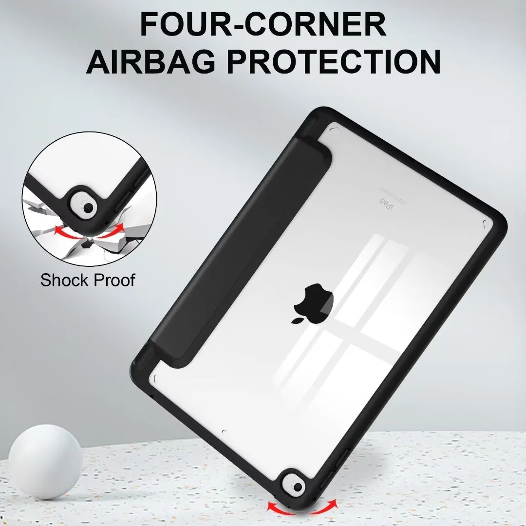 Capa acrílica para ipad mini 7, 8.3 polegadas, livro triplo, capa de couro para tablet para mini4 mini 5 mini 6th