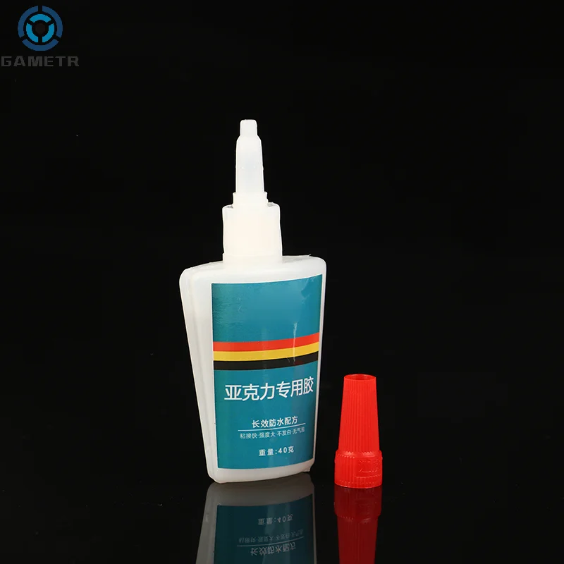 40g Strong Instant Acrylic Glue Special PMMA Adhesive ABS Transparent Plexiglass PVC Plastic Glue Waterproof Fast Curing Glue