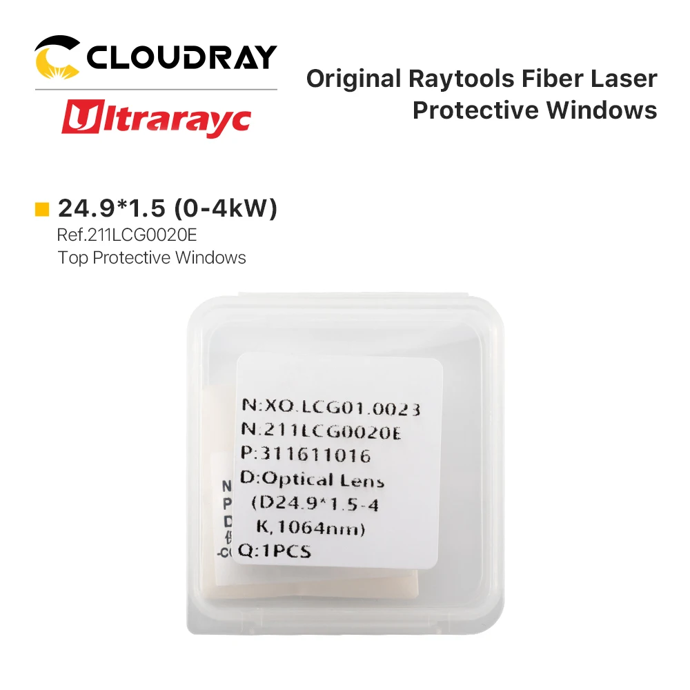 Original Raytools Protective Windows 27.9*4.1 24.9*1.5 37x7mm Protective Lens for Raytools BT210S BT240S BM109 BM110 BD04K Head