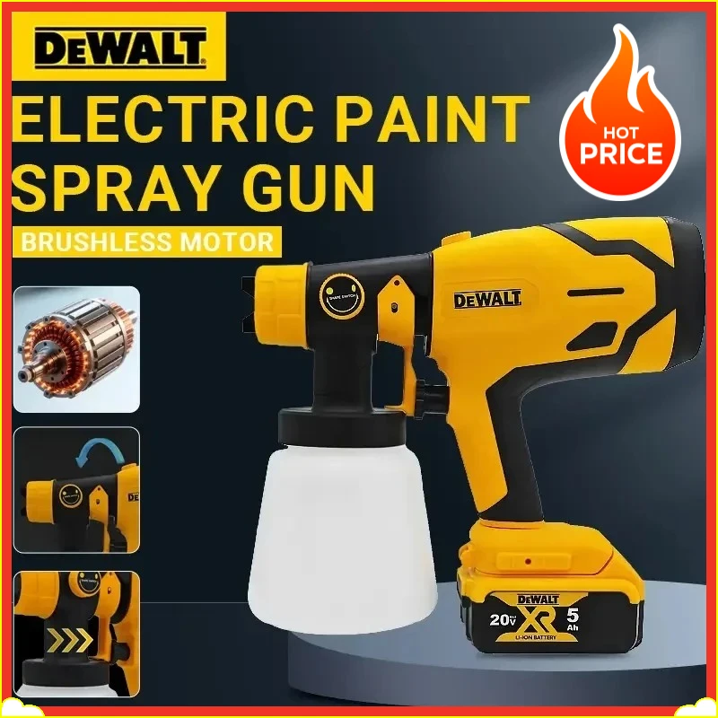 

Беспроводной электрический распылитель краски Dewalt 800 мл, портативный, высокомощный, для покраски мебели, аэрограф, для аккумуляторов 18В/20В