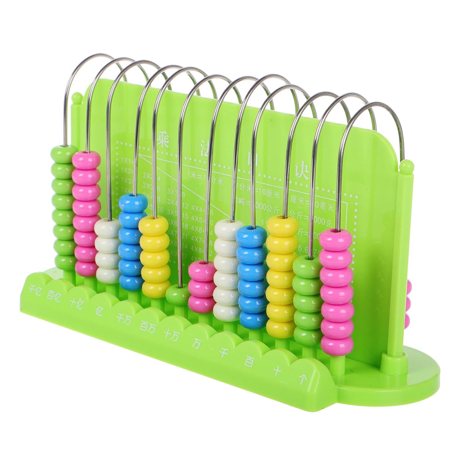 

Plastic Arithmetic Abacus for Kids Math Learning Counting Tools 12 Rods Beads Educational Toys Students Lightweight