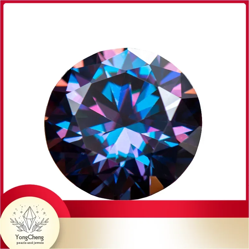 Moissanite Stone Round Cut Imperial Purple Colour Lab Created Gemstone Diamond Jewel Making Materials With GRA Certificate