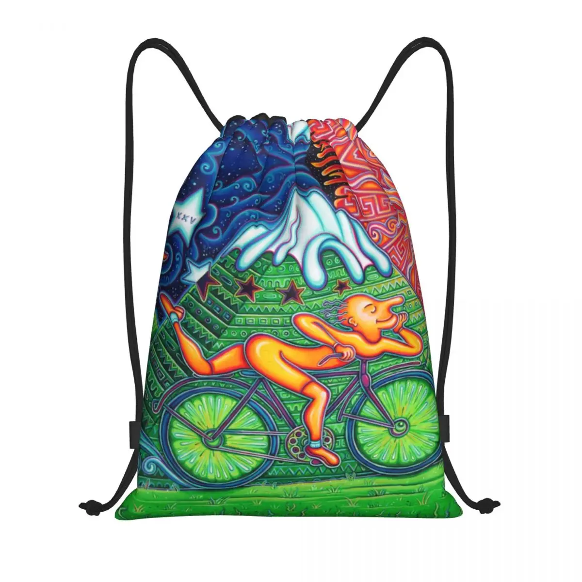 

Albert Hoffman LSD Bicycle Day Drawstring Bag for Training Yoga Backpacks Women Men Acid Blotter Party Sports Gym Sackpack