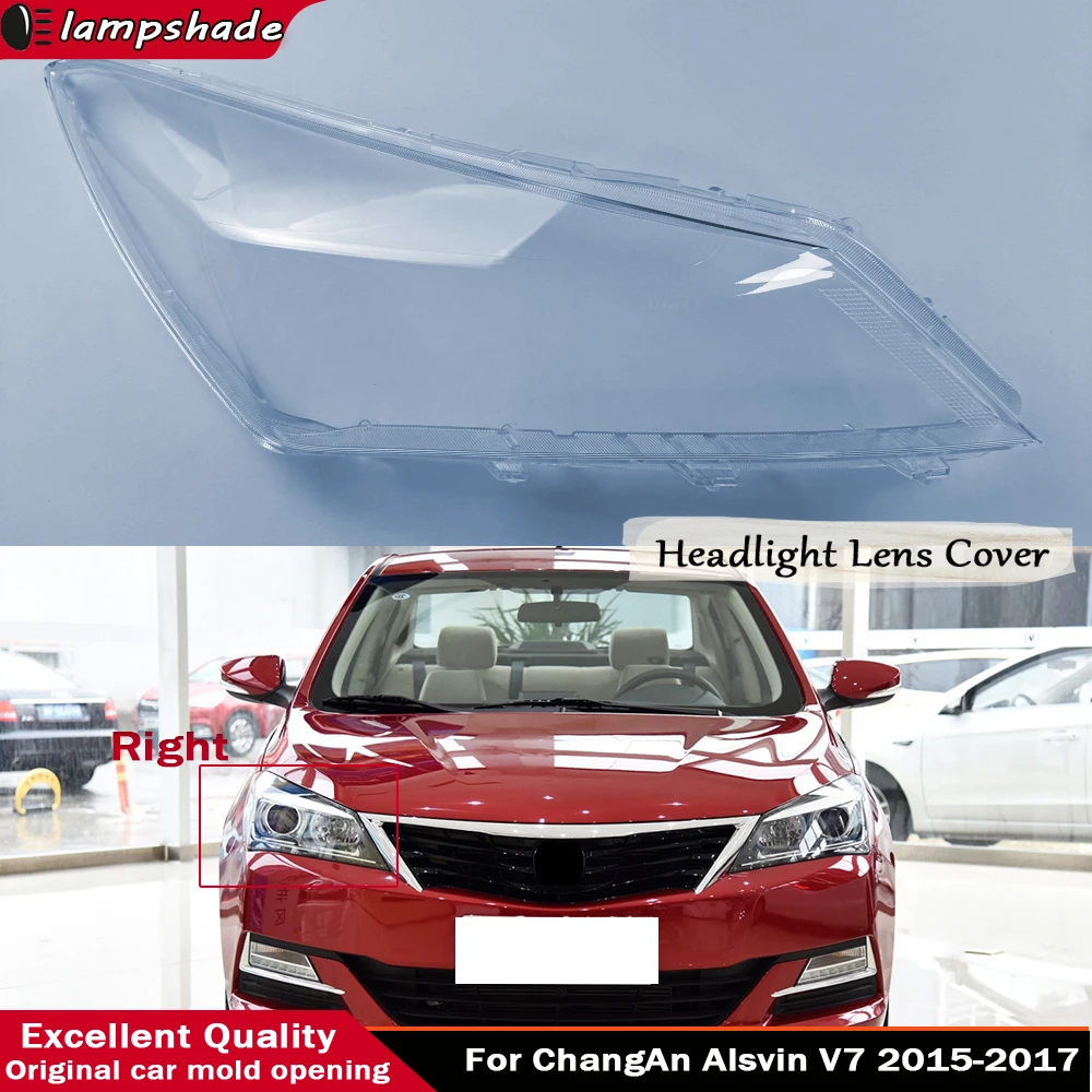Left/Right Front Headlight Lens Cover For ChangAn Alsvin V7 2015 2016 2017 Transparent Lampshade Clear Car Headlamp Shell