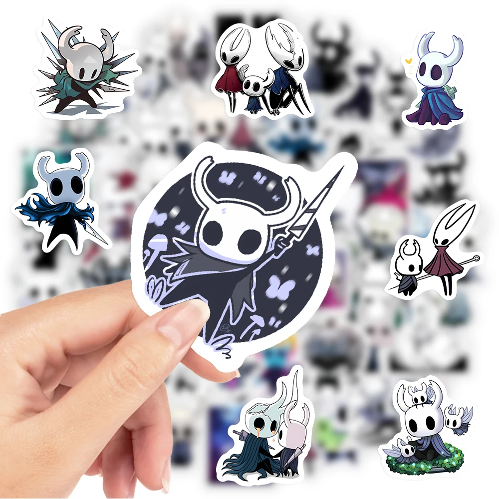 Hollow Knight Adventure Game Stickers DIY Gift Kids Toy Decal for Laptop Phone Scrapbook Luggage Bottles Decorative Waterproof