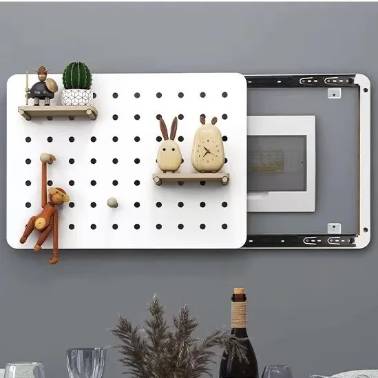 Spot hole board storage rack, meter box, shielding decorative rack, non-perforated wooden partition, electric gate box