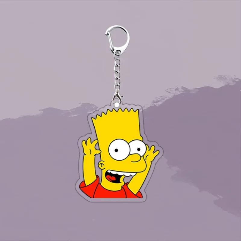 Der Simpsons-Schlüsselanhänger, Cartoon, niedlich, kreativ, hoher ästhetischer Wert, tragbar, Lisa und Homer Simpson, Paar-Rucksackanhänger, Geschenk – Detail 4