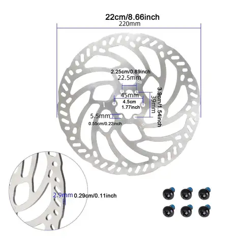 220 mm 2,9 mm tjocka komponenter, högpresterande, lättbytbar motorcykelskivbromsskiva för Talaria x3 MX3, för flera scenarier 10 best sales 220 mm skivrotor - №3