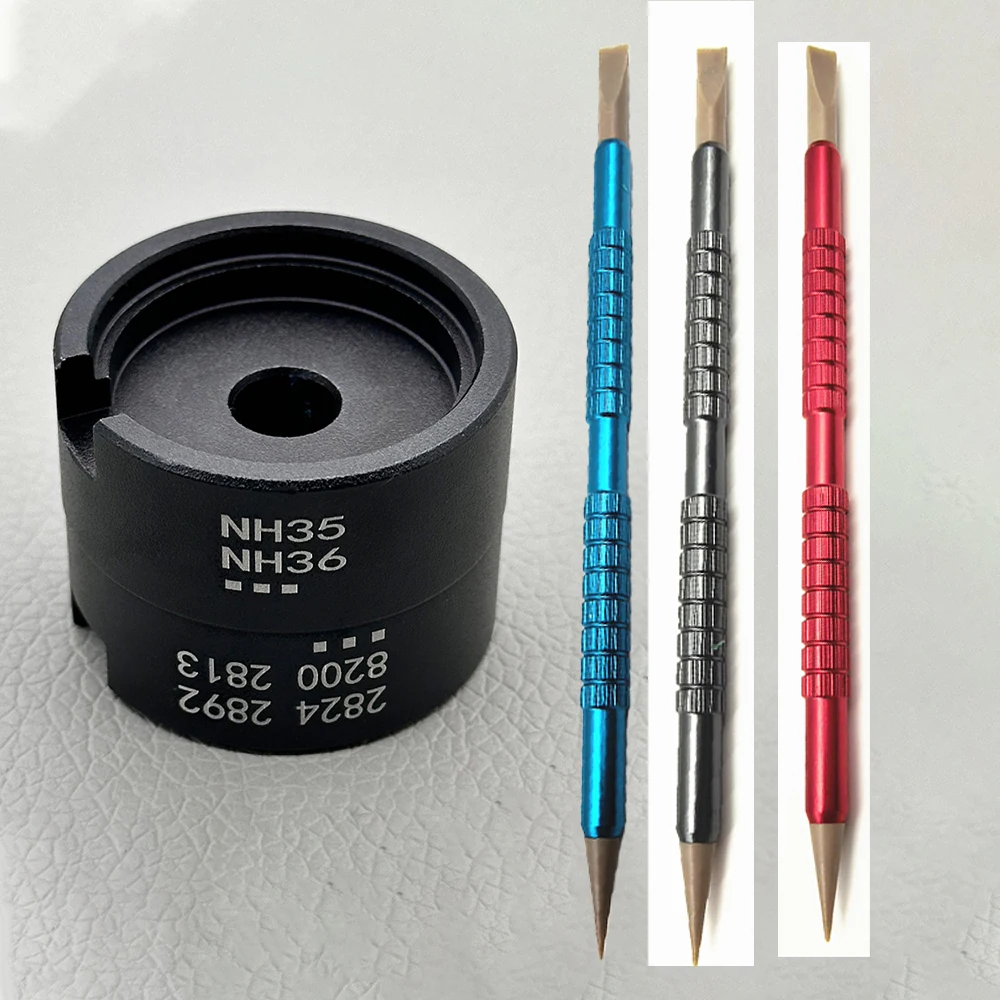 Watch Repair Kits,Movement Auxiliary Peek Stick and 2824 NH35 Watch Movement Holder Bracket Movement Base Replace Tools Kits