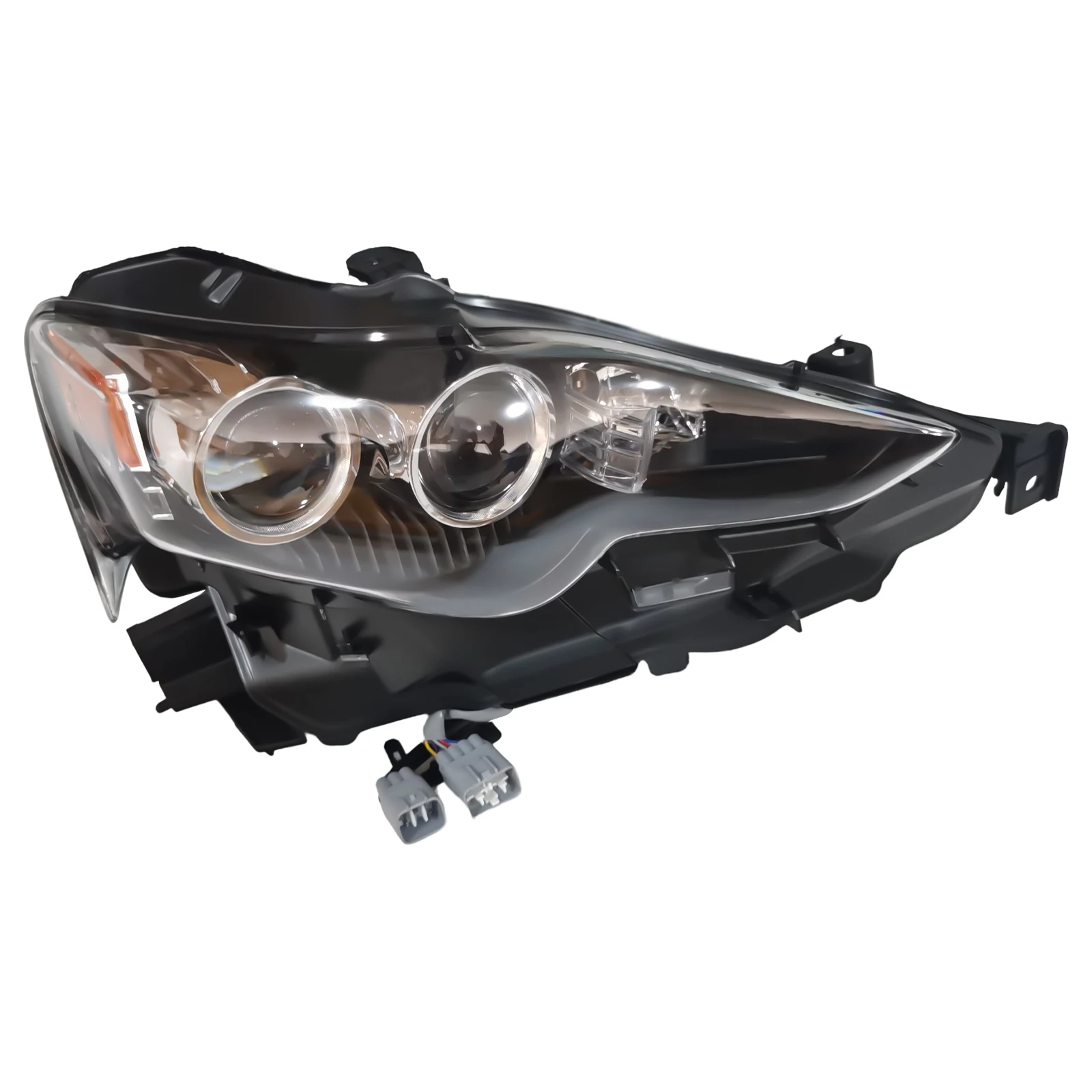 

LED Headlight for Lexus ES350, Yellow Light, Clear Lens, Black Housing, Direct Replacement for 2014-2016 Lexus IS250 IS350