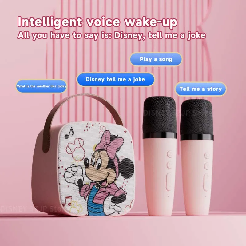 Disney Original Speaker Sets YG60 Mickey Minnie Wireless Bluetooth Mini Microphone Surround Sound Audio Phone Portable Outdoor