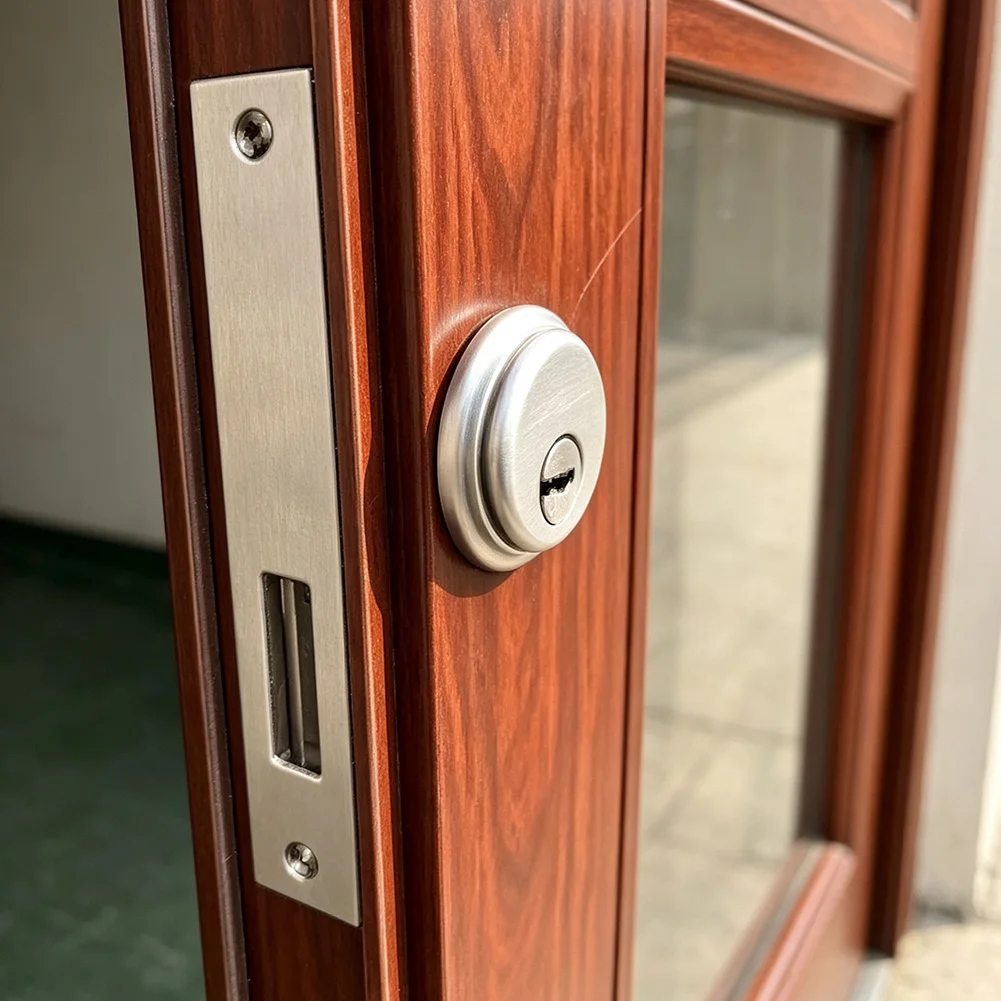 Mortise Lock Body Brushed Silver For Framed Glass Doors Commercial Sliding System Entrance Door Hardware