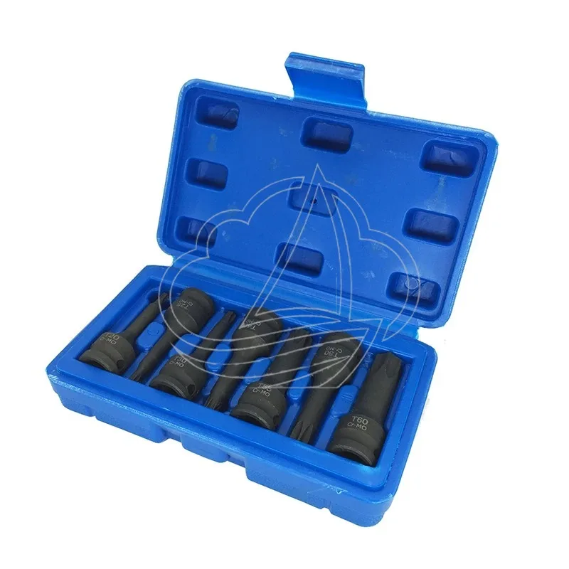 7Pcs 3/8 Inch Impact Socket Bit Adapter H/T/M Type Car Bicycle Repair Socket Wrench Power Drill Tool Kit