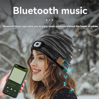 Bluetooth 5.3 Hat With LED Lights And Music Knitted Hat With Built-In Headphones Are The Bestchoice For Winter Gifts.