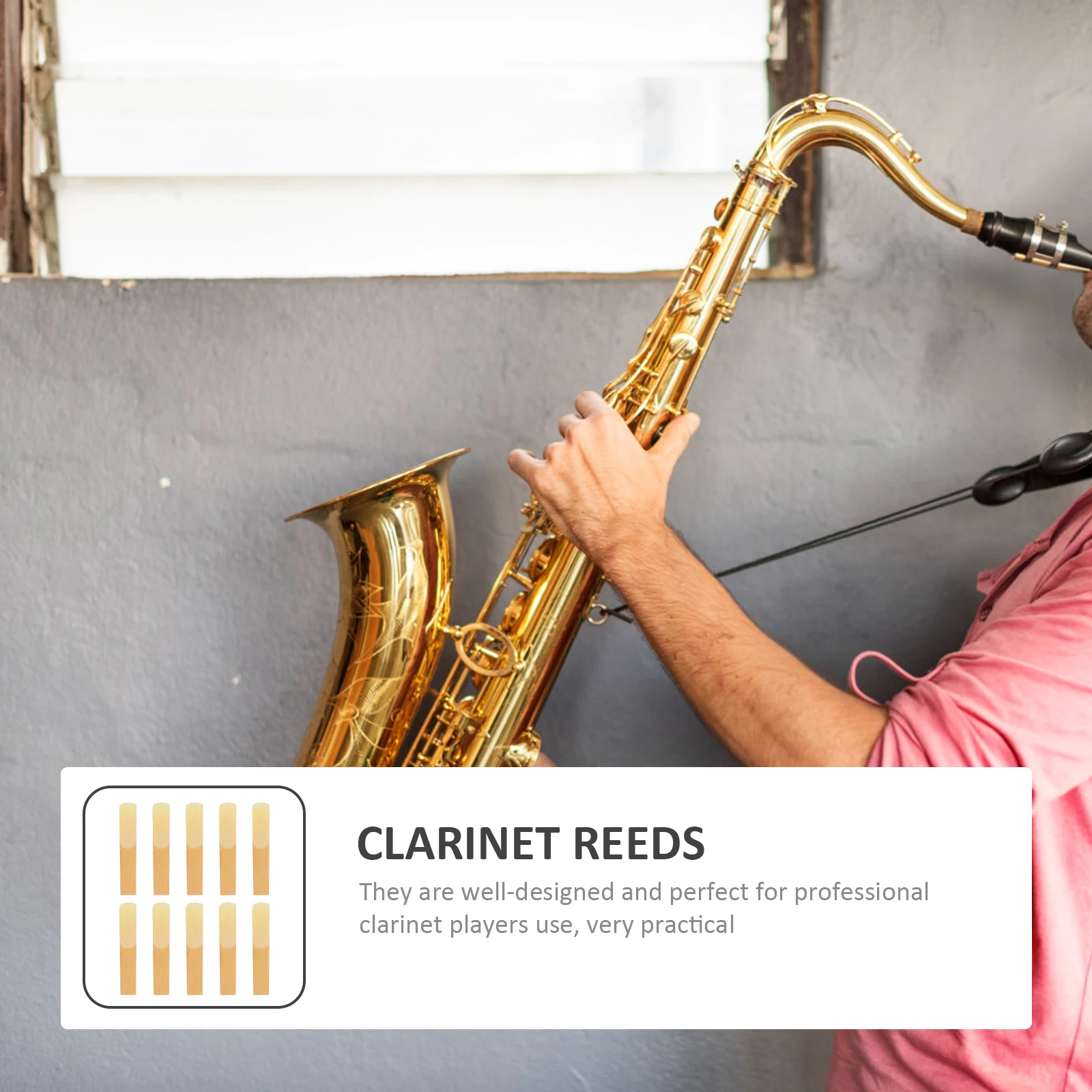 

10pcs Handmade Clarinet Reeds Premium Materials Compact Instrument Accessories Replacing Reed For Clarinet Players Professional
