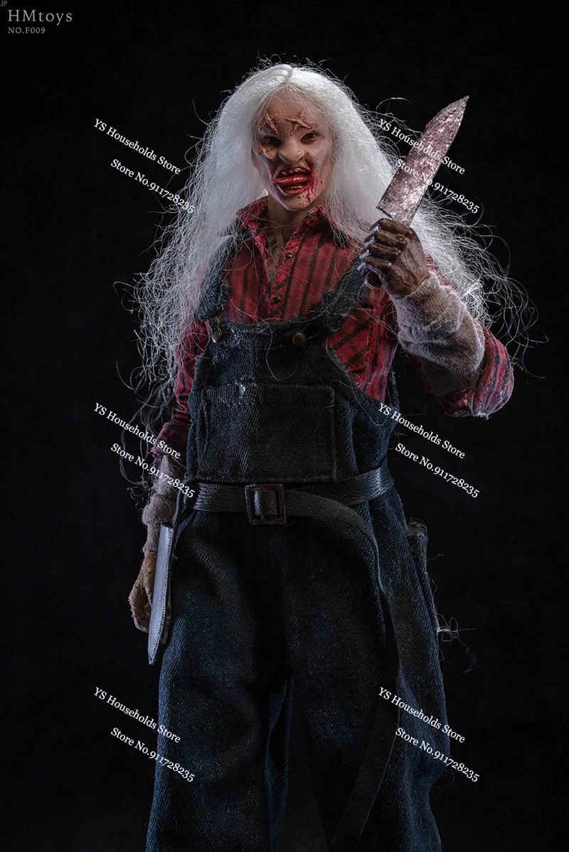 HMTOYS F009 1/6 Wit Haar Felle Bloedende Man Action Figure Horror Movie Fans Collectible 12 "Volledige Set Soldaat Model geschenken