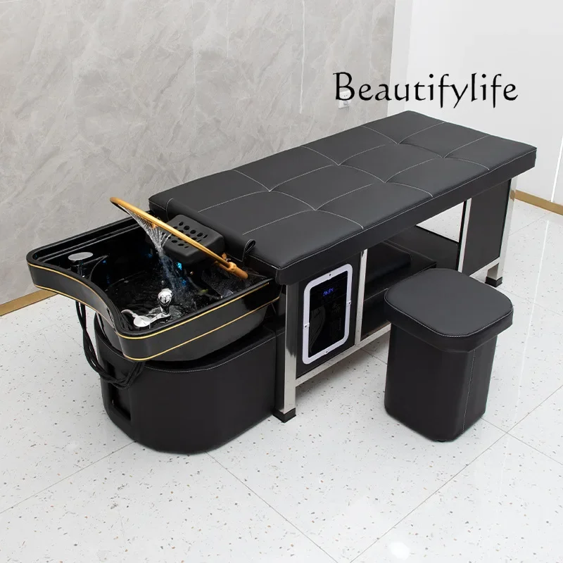Y Barber Shop Special Beauty Bed Beauty Salon Head Treatment Bed With Fumigation Water Circulation Massage Integrated Bed