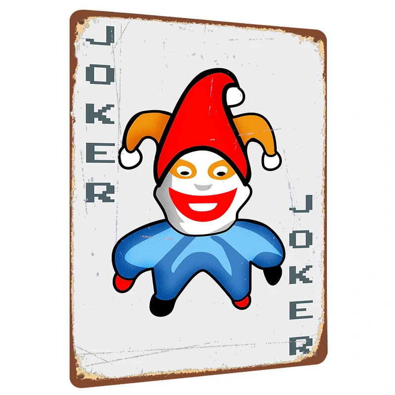 Custom Joker Pattern Metal Wall Art Decorative Hanging for Living Room Bedroom Home Decoration