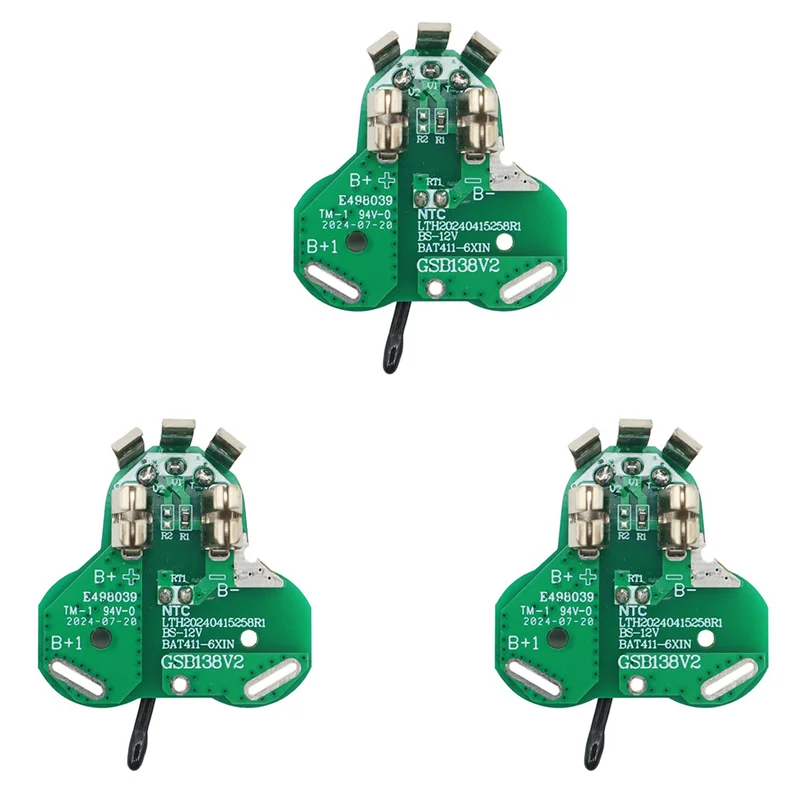 ABFY-3X BAT411 Li- Battery Charging Protection Board PCB Board Circuit Board For  10.8V 12V Battery