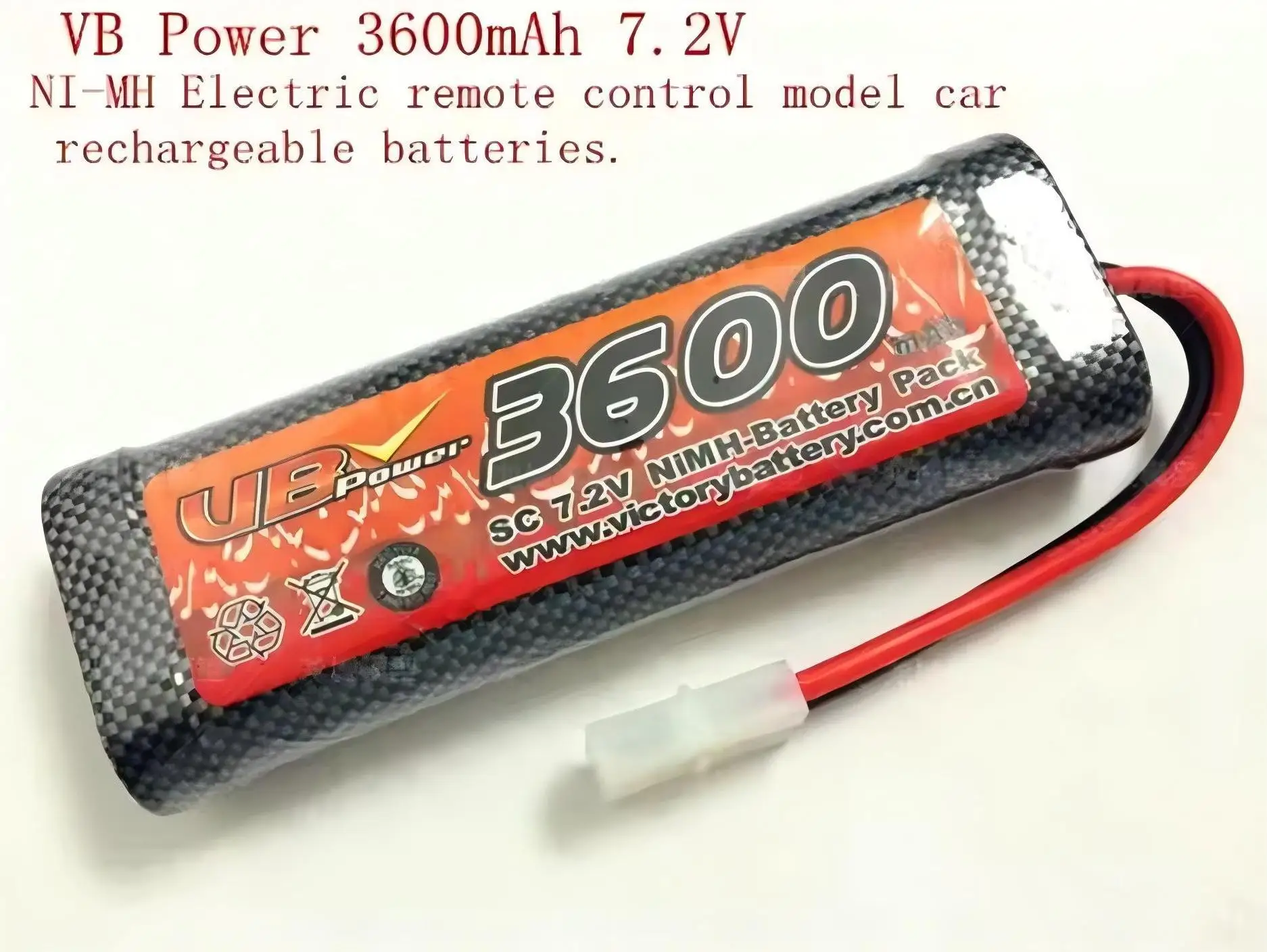 7.2V 3600mAh NI-NH Rechargeable Battery Pack for RC Car, RC VB Power Model Racing Battery, Remote Control Vehicle Parts